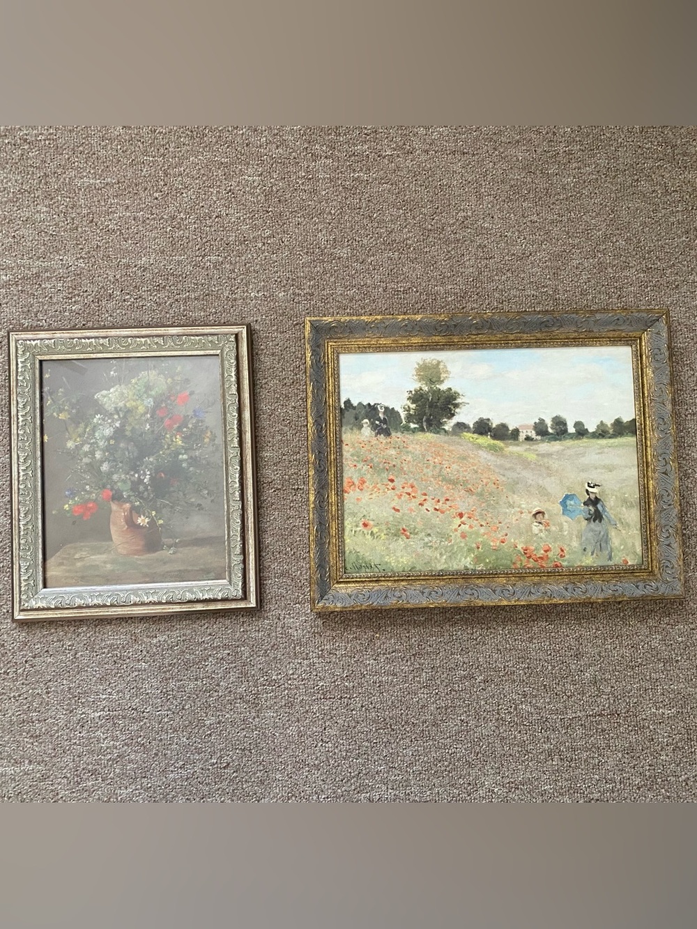 2 Framed Impressionist Field Paintings